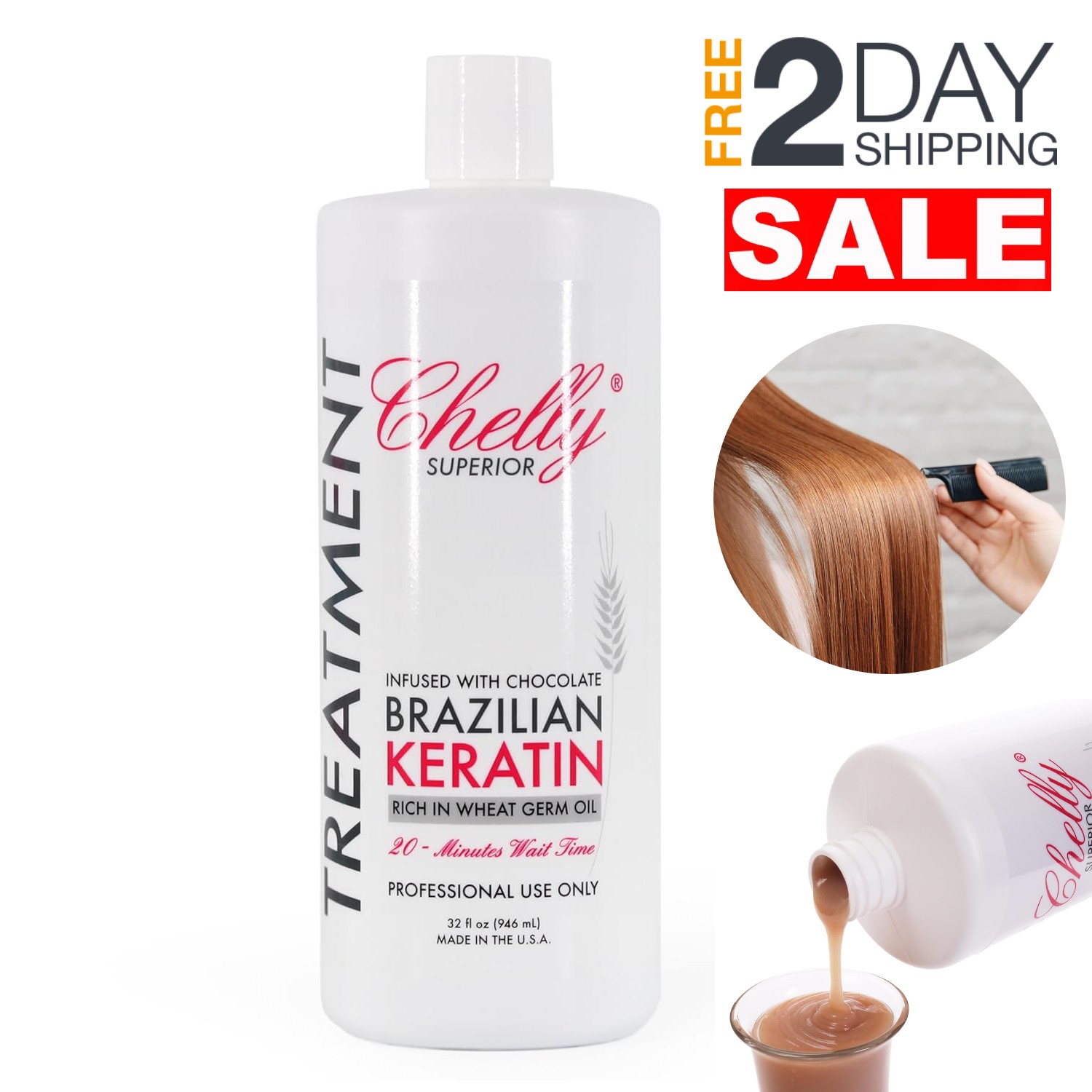 Keratina Brasileña Para Alisar El Pelo De 32 Fl Oz Tratamiento Del Cabello
