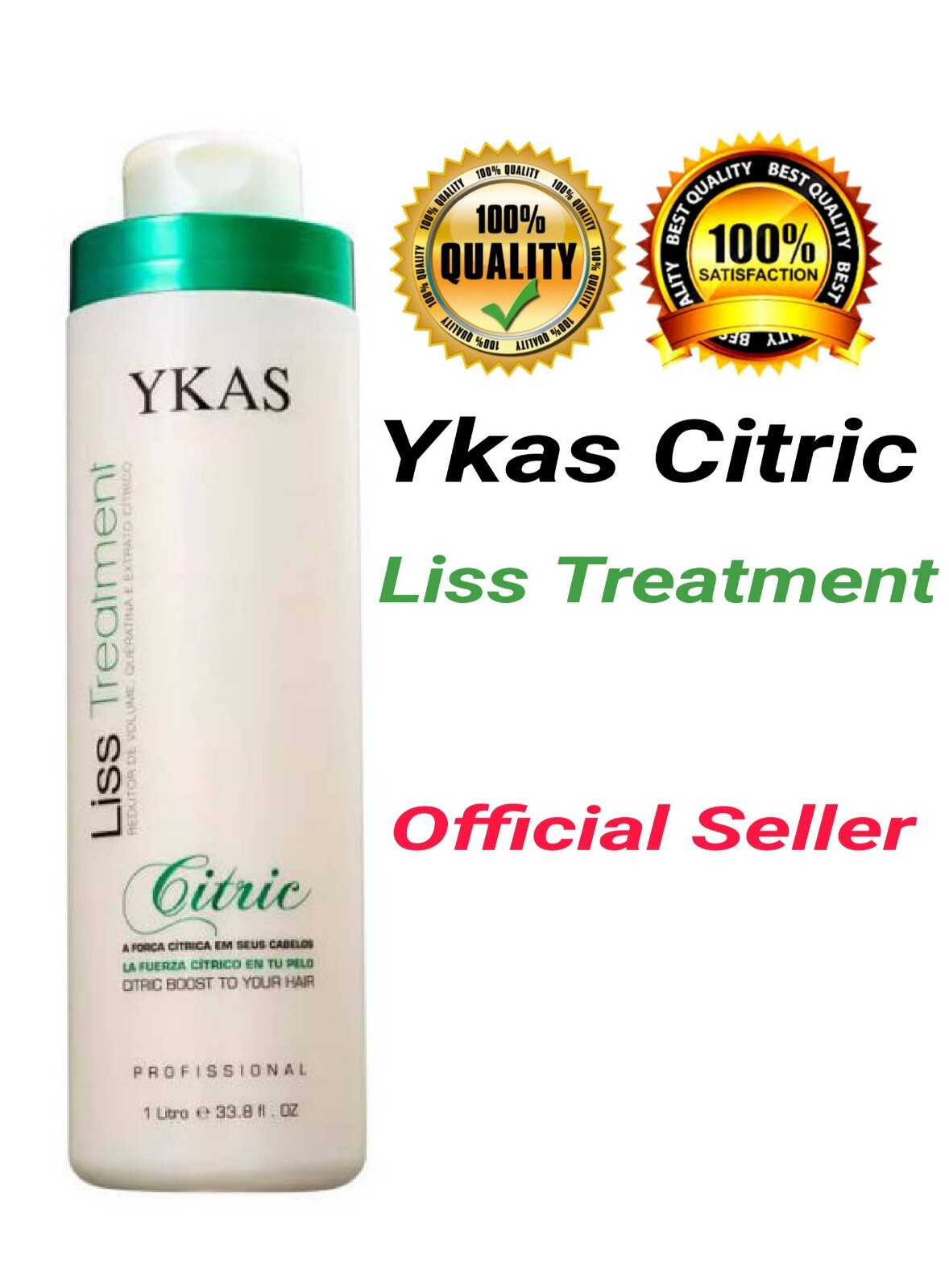 YKas Citric Brush Progressive Volume Reducer 34.Oz/1L Professional Realignment