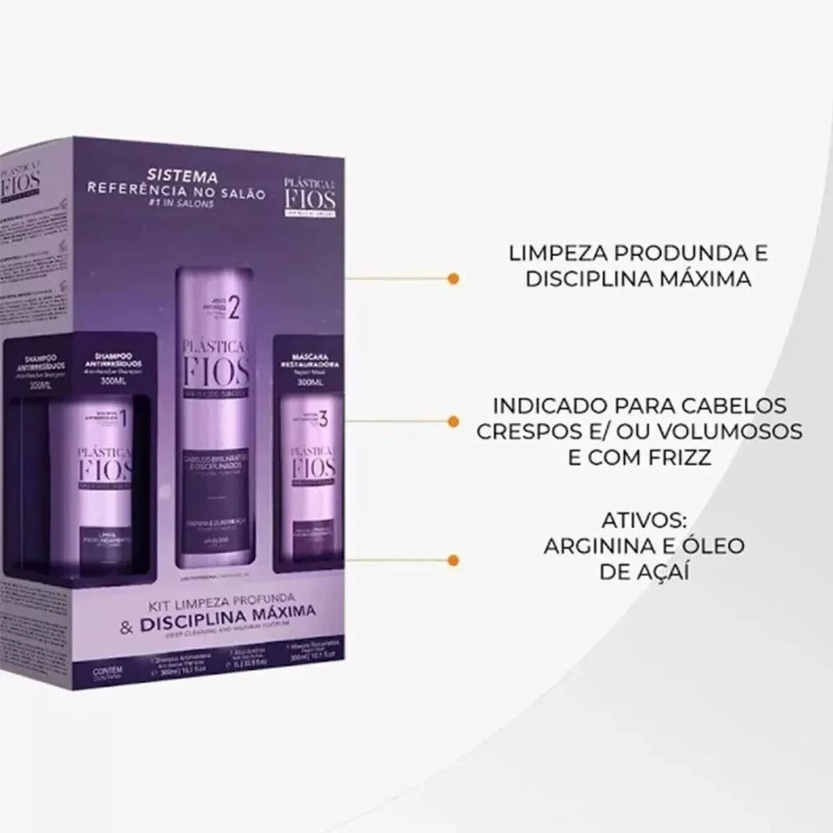 Cadiveu Plastica dos Fios Straightener Brazilian Keratin Hair Treatment 3 Steps