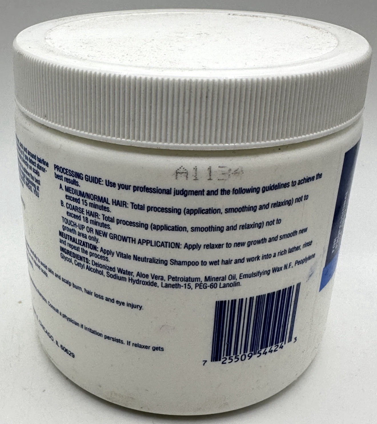 VITALE LIFE & BODY HAIR RELAXER WITH ALOE VERA SMOOTH SILKY TEXTURE NORMAL 16oz