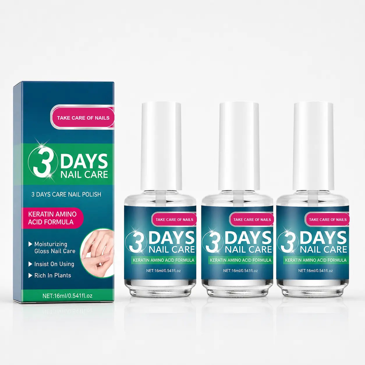 MREGB Keratin & Amino Acid Nail Strengthener, Clear Cuticle Oil Treatment for Na