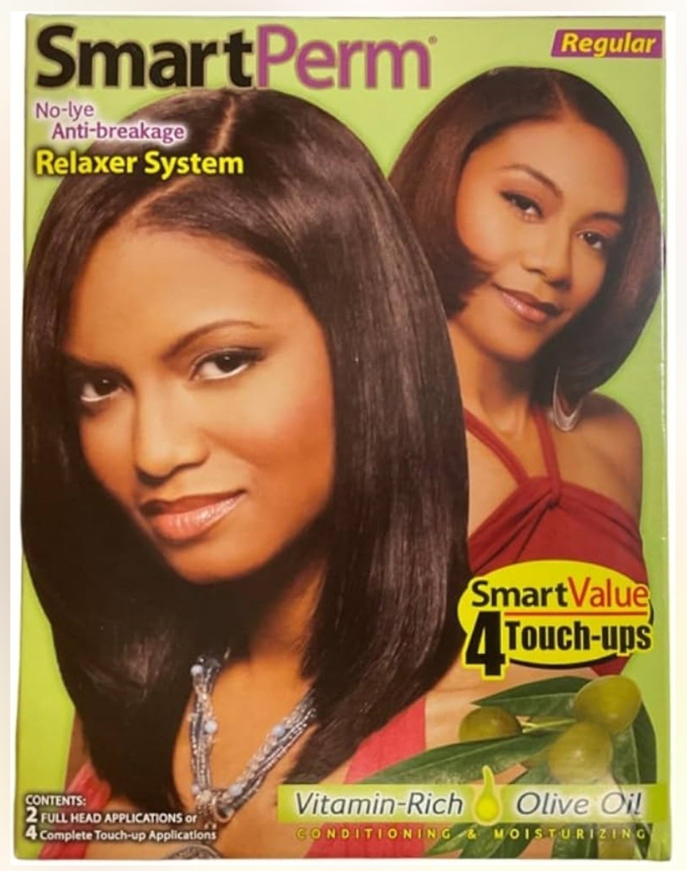 SmartPerm No-Lye Relaxer Anti-breakage Vitamin-Rich Olive Oil Regular CreamSmart