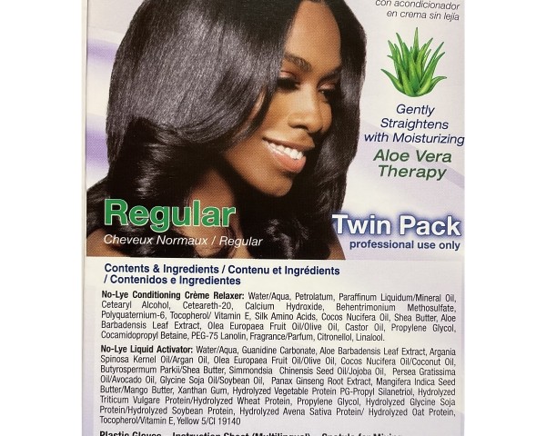 Gentle Treatment No-Lye Relaxer – Twin Pack Kit – Regular