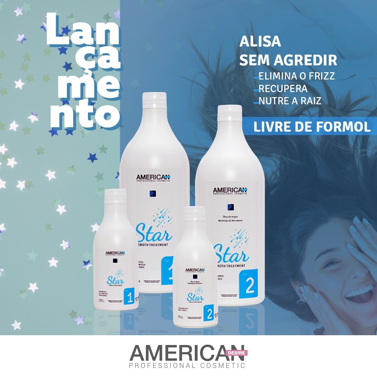 American Desiree Star Smoth Treatment Launch 2 x 250ml No Formol
