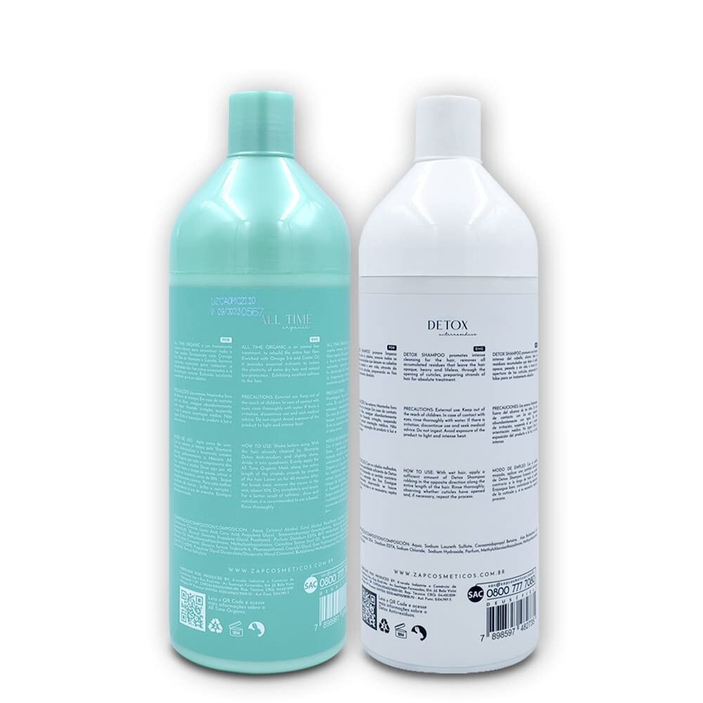 ZAP ALL TIME ORGANIC HAIR SMOOTHING TREATMENT SET – 1L /33,8fl/Oz.