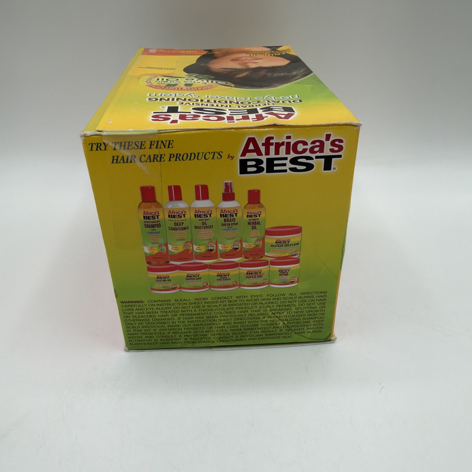 Africas Best Hair Black Relaxer Perm Salon Color Tint Dye Translucent Woman Man
