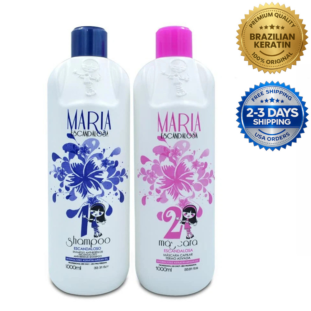 Maria Escandalosa Brazilian Keratin Hair Straightening Treatment 2x1L