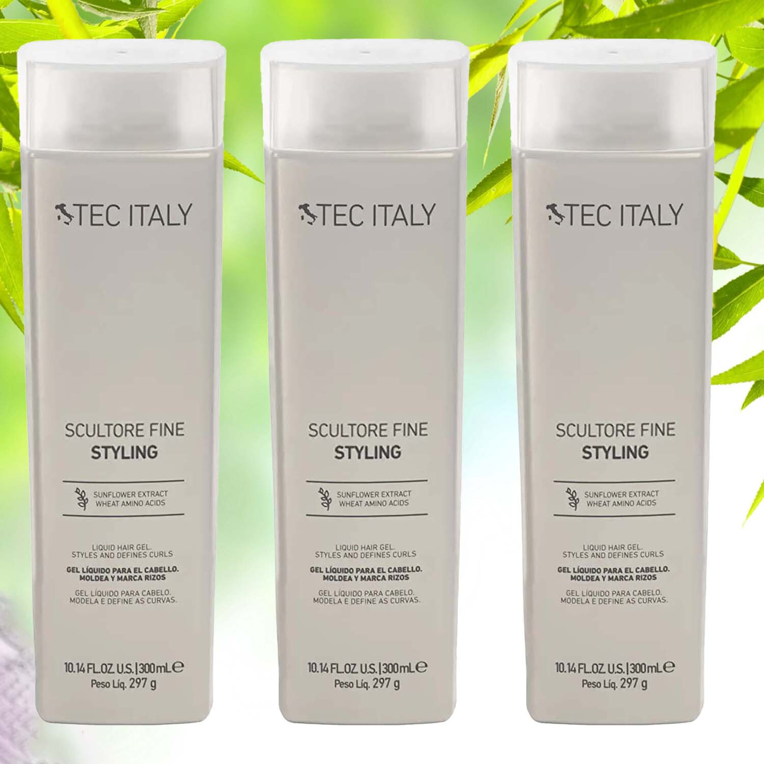 Tec Italy Scultore Fine Liquid Hair Styling Gel 10.1 oz – 3 Pack