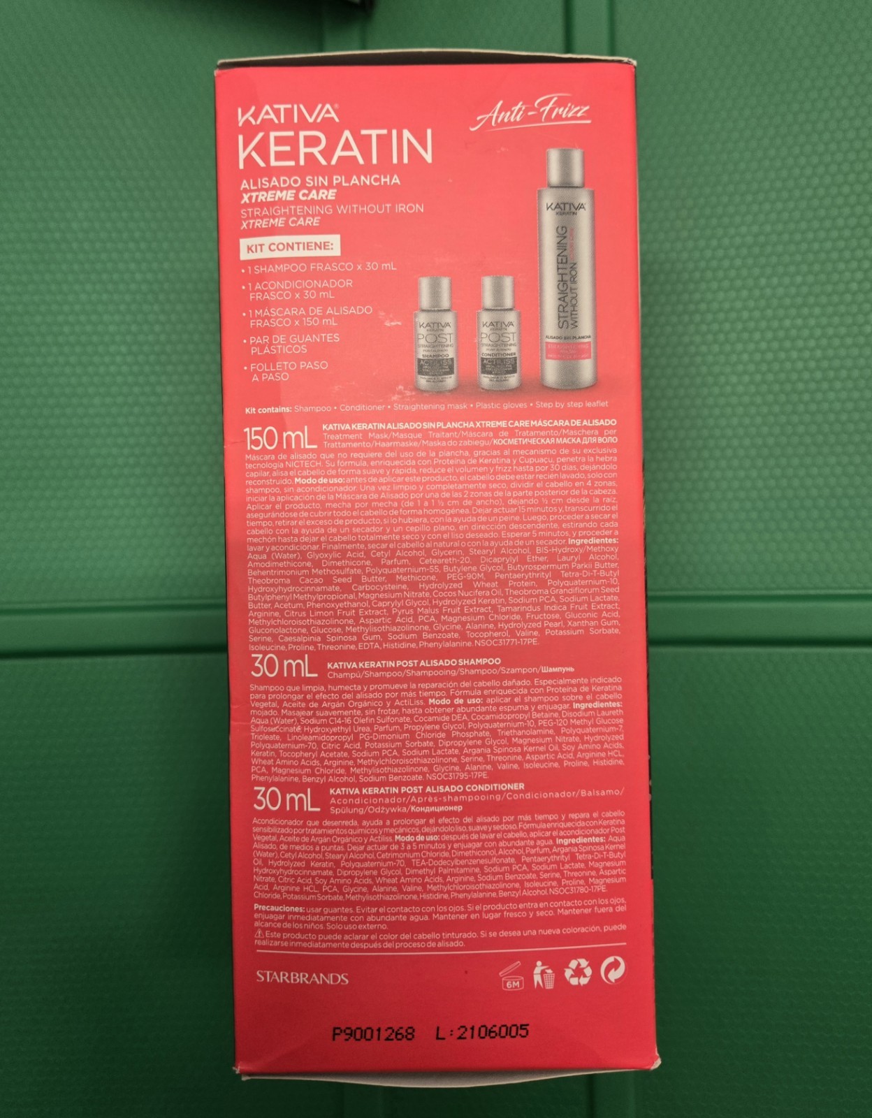 2 Kativa Anti-Frizz Xtreme Care Straightening Treatment Box Set NEW