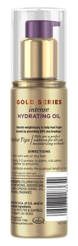 Pantene Gold Series Intense Hydrating Oil 3.2 Ounce