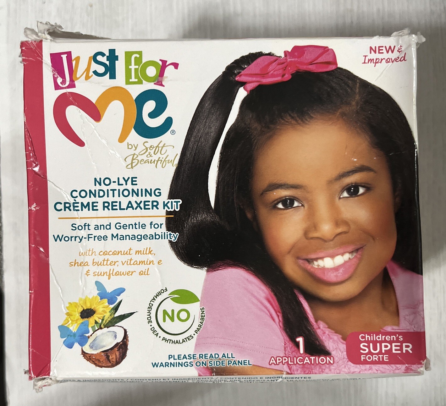 Just For Me No-Lye Conditioning Creme Relaxer Kit, Children’s Super, Exp 06/22
