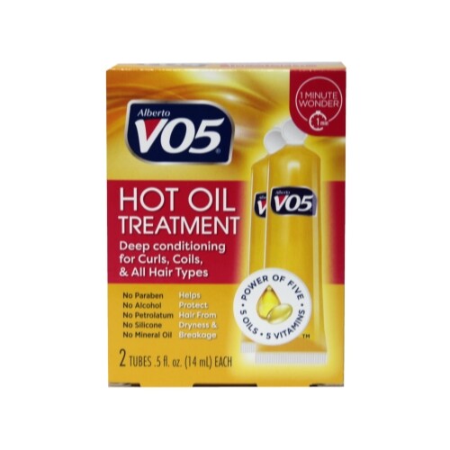 Alberto VO5 Moisturizing Hot Oil Treatment, 0.5 Ounce, 2-Count Tubes (3 Pack)