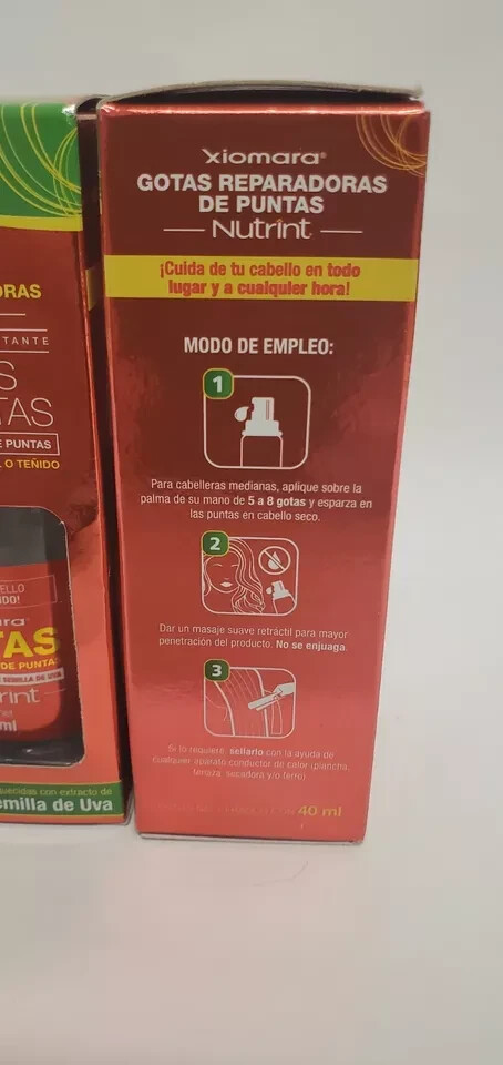 X2 XIOMARA GOTAS REPARADORAS PUNTAS PERFECTAS c/ ACEITE DE SEMILLA UVA 40ml each