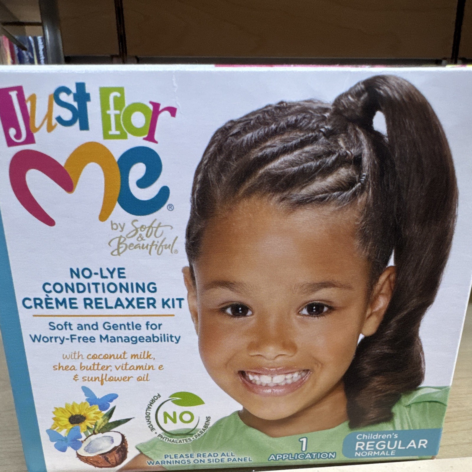 Just For Me No-Lye Relaxer Cream Regular Smoothing Sulfate-Free Coconut