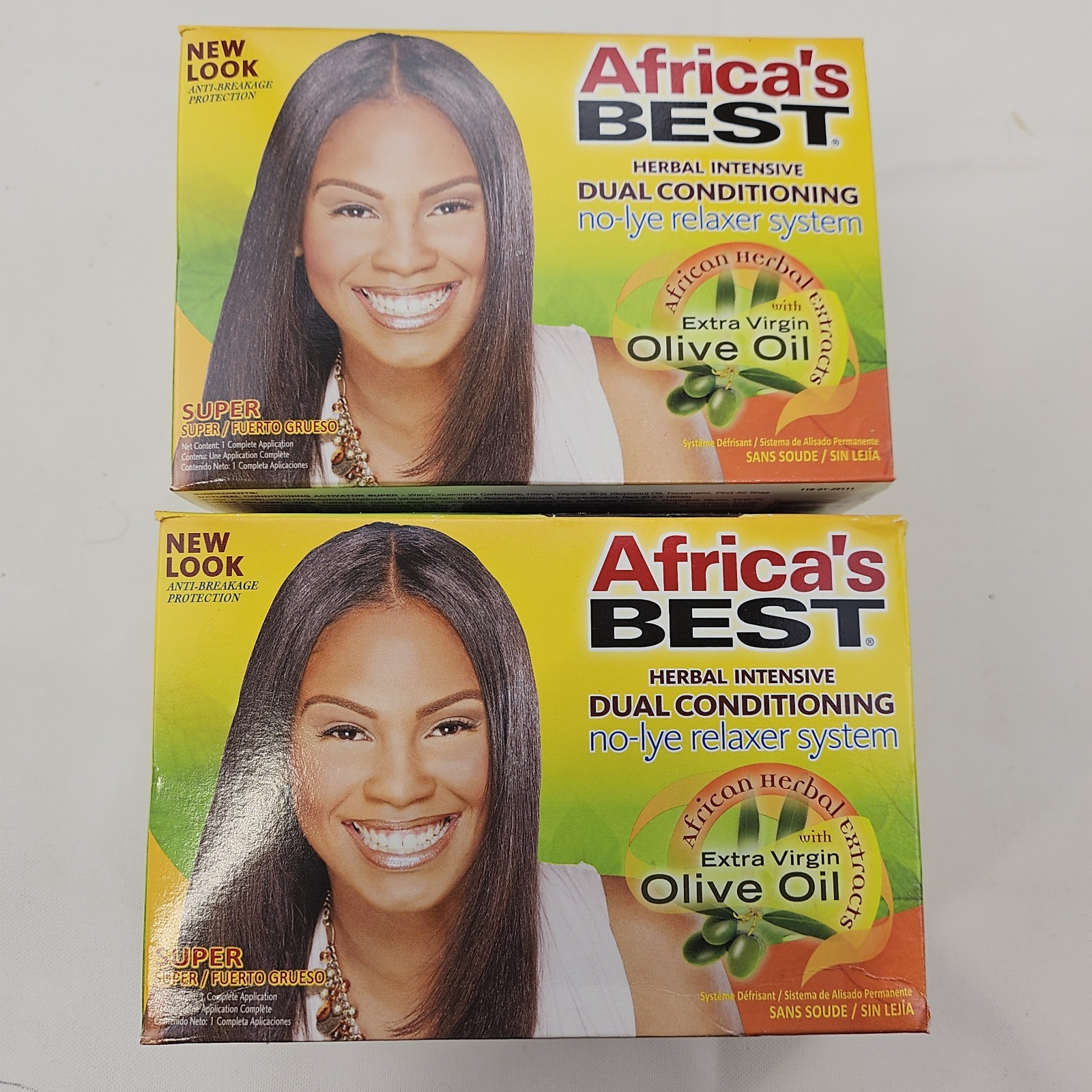 Africas Best Herbal Intensive Dual Conditioning No Lye Relaxer Super Lot of 2