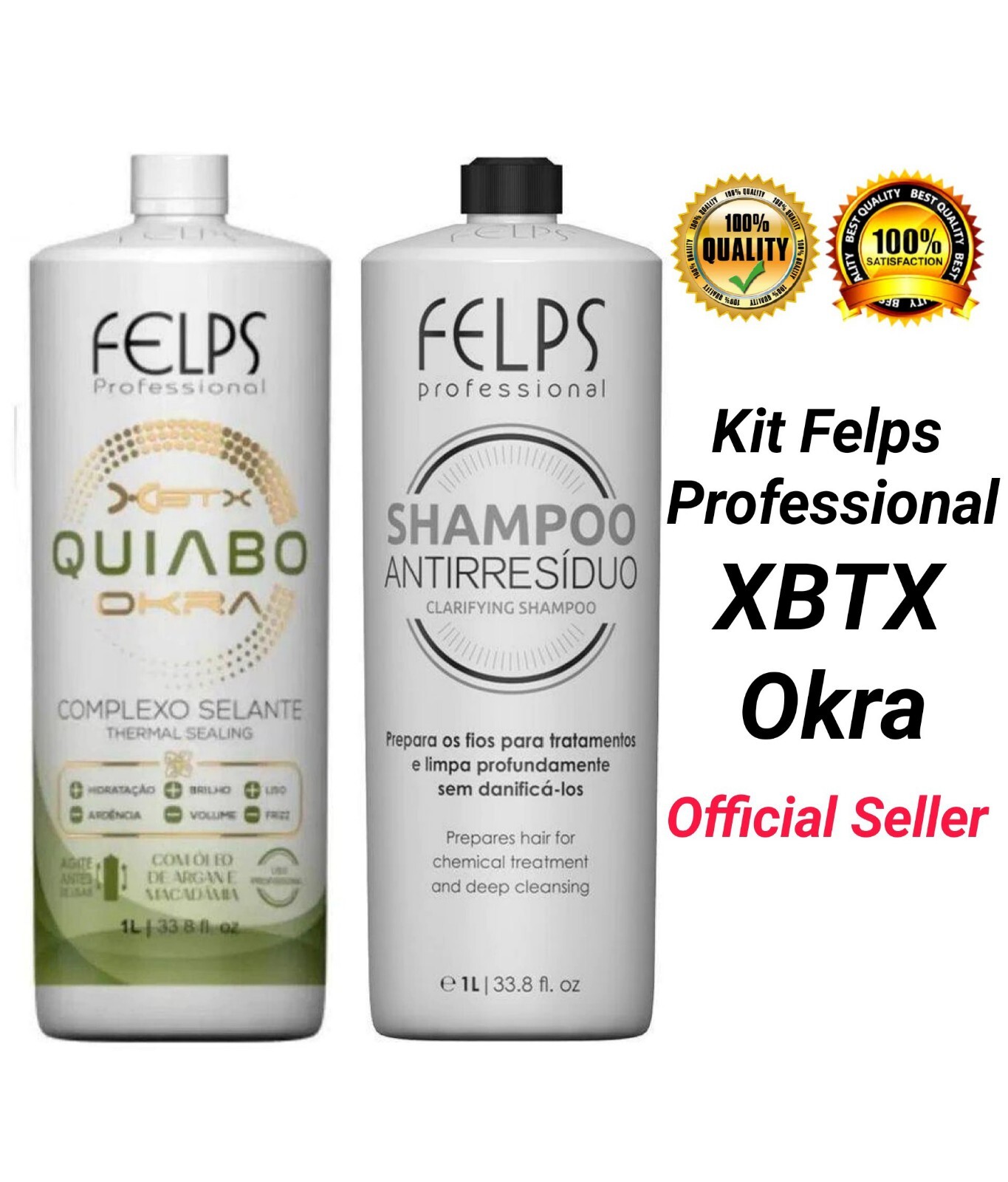 Felps Xbtx De Okra – Progressive Brush Kit 2×33.8fl.Oz Smooth and Hydrated Hair