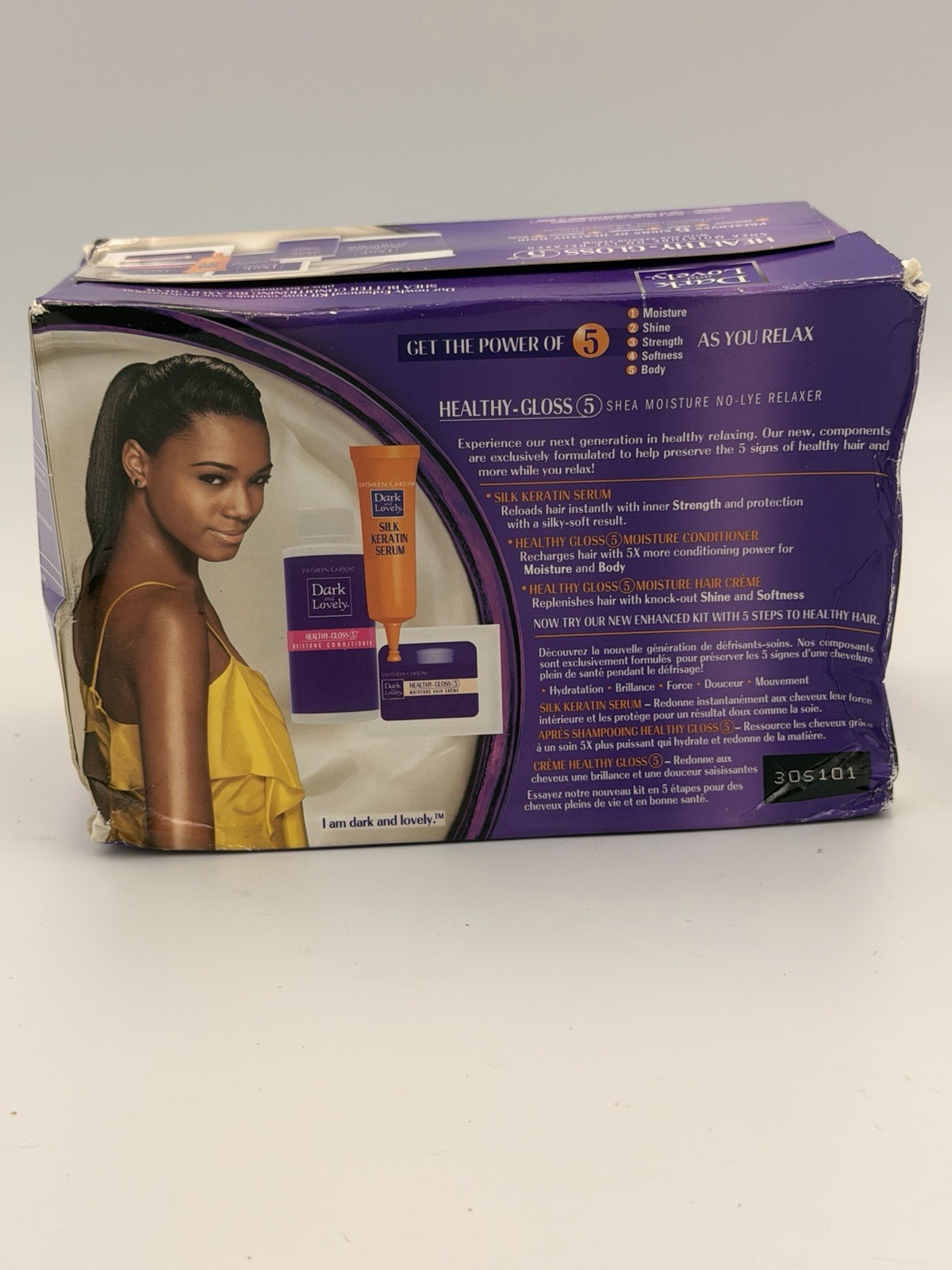 Dark and Lovely Healthy-Gloss 5 No-Lye Hair Relaxer Kit Regular Shea Moisture