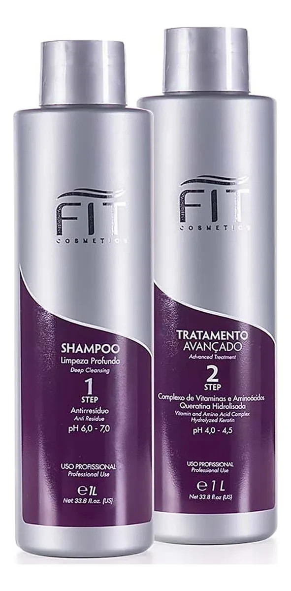 Fit Cosmetics Professional Kit, Shampoo + Advanced Treatment 2x1L/33.8 fl.oz