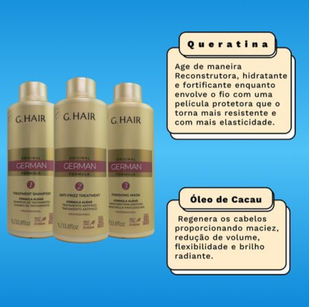 G.Hair Formula German / Professional Treatment Kit 3x1L /33.8 fl.oz