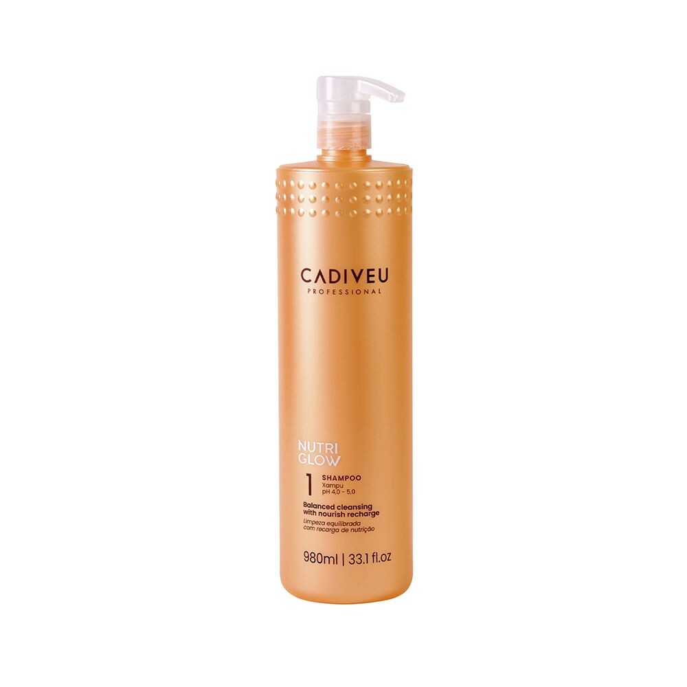 Cadiveu Nutri Glow Kit-Shampoo 980ml, Nutrition Mask 980ml, Nutrition Wax 500ml