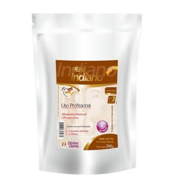 Henê Powder Dark Brown Brunette Straightening Dyeing Henna 240g – Divina Dama