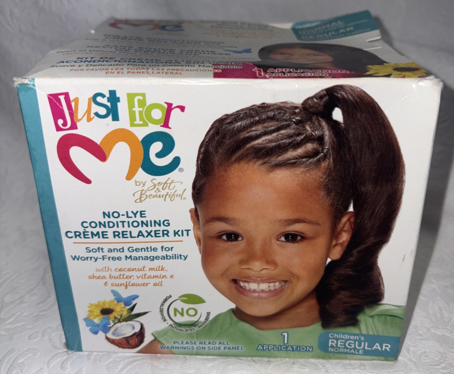 Just For Me No-Lye Conditioning Creme Relaxer Kit Children’s Regular