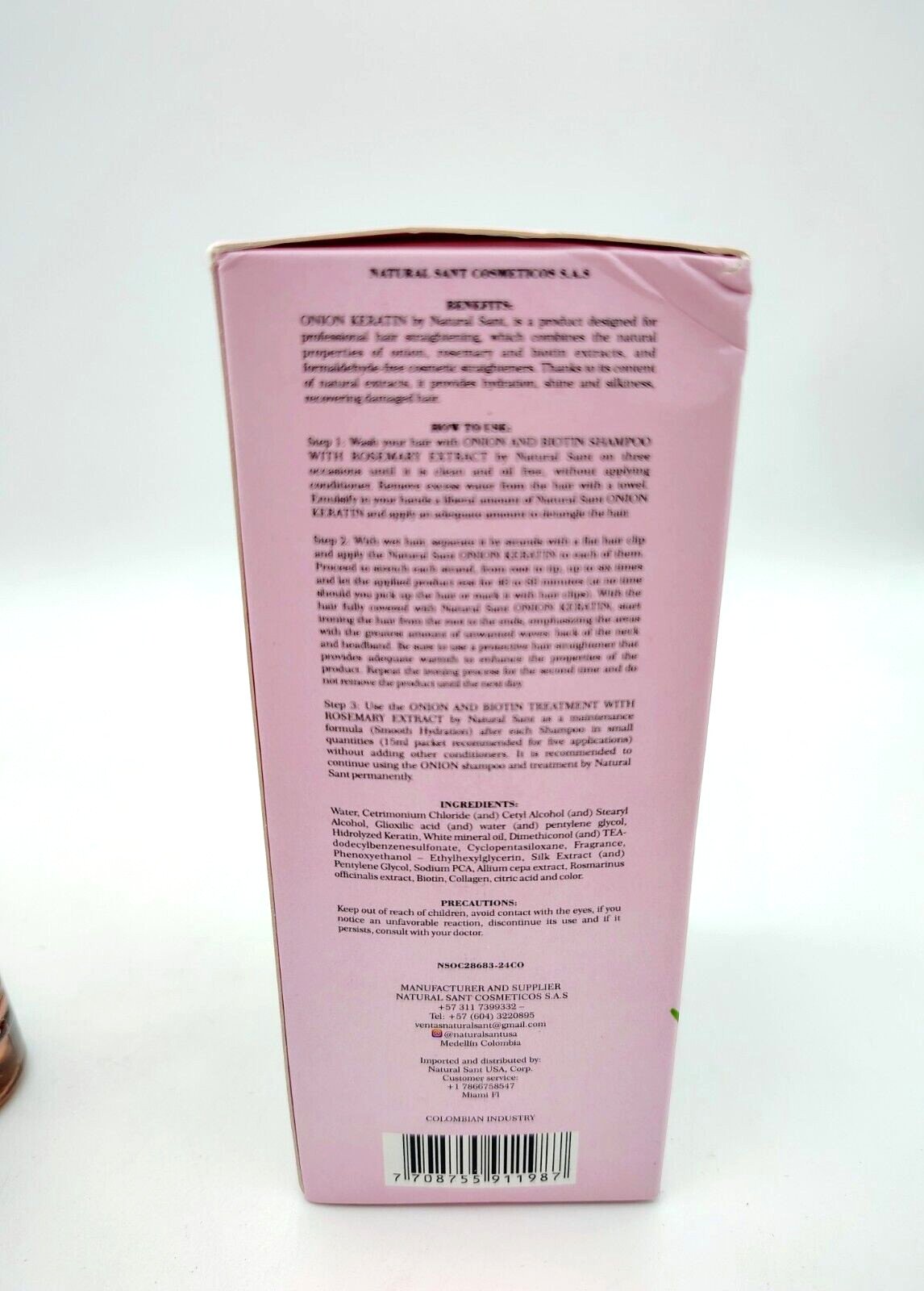Natural Sant Keratin Hair Treatment Onion Duobox 120 ml – Onion Rosemary and …