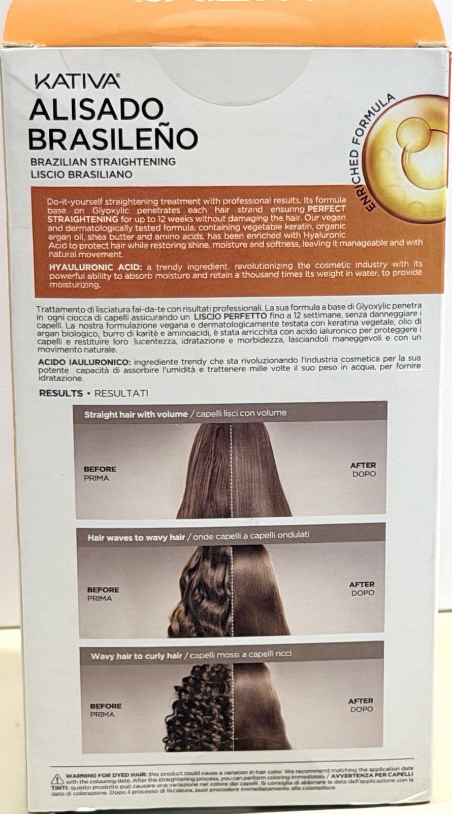 KATIVA Brazilian Keratin Straightening Kit With Potion 4 Heat Protectant Serum