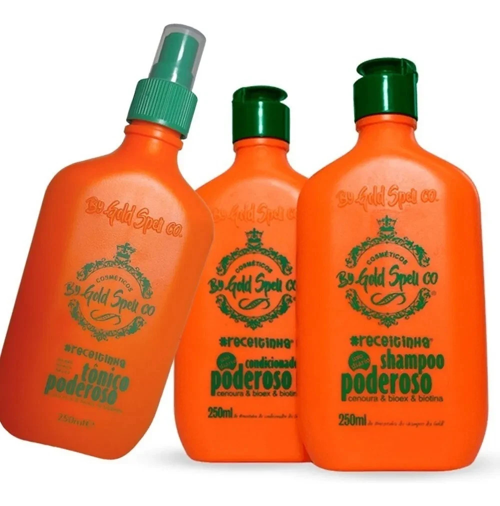 Gold Spell Tonico Poderoso Kit 3x250ml – Carrot Extract Anti-Hair Loss & Growth