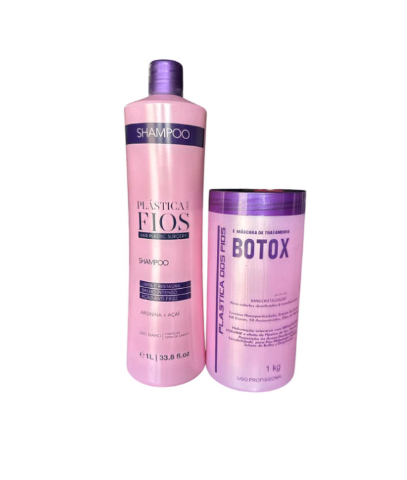PLASTICA DOS FIOS HAIR DETOX KIT HYDRATING SHAMPOO AND BTOX HAIR MASK