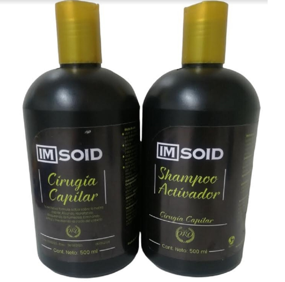 Cirugia Capilar Brillo De Oro, Cabello Liso y Con Brillo 16.9 Oz (2 pasos) 500ml