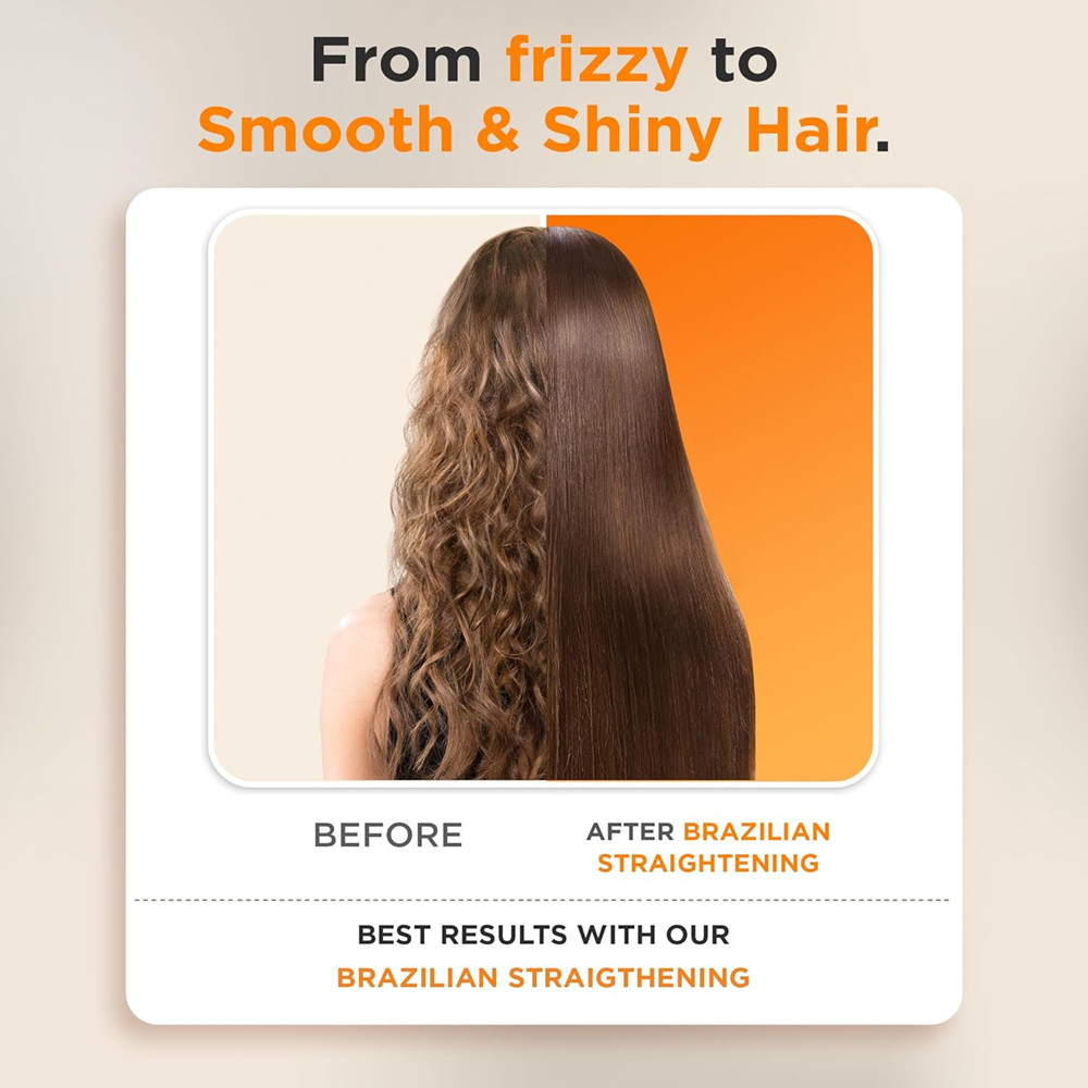 KATIVA Brazilian Keratin Treatment Kit At-Home Hair Straightening Up to 12 Weeks