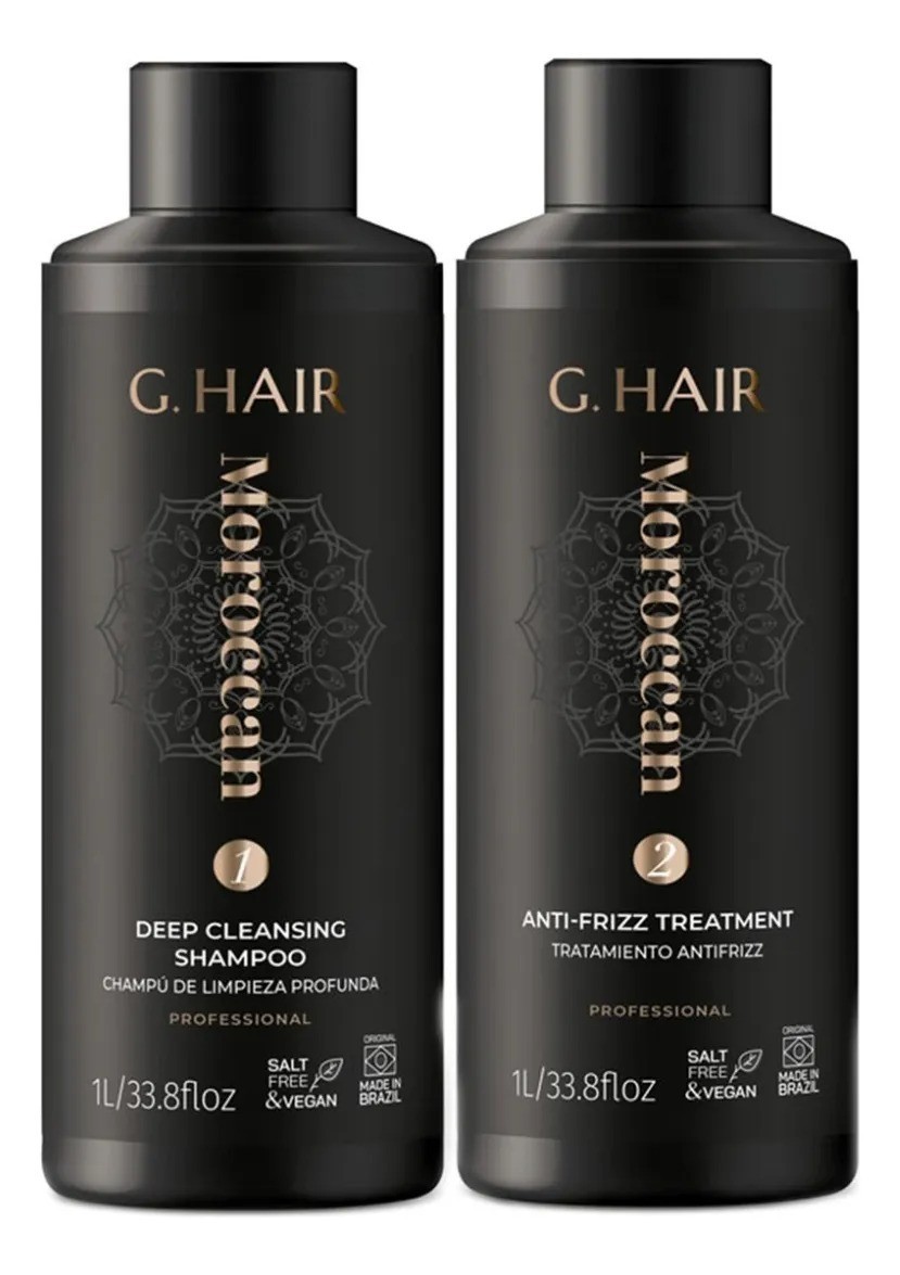 Ghair G Hair Kit Moroccan Professional Progressive Straightening Brush 2x 1L