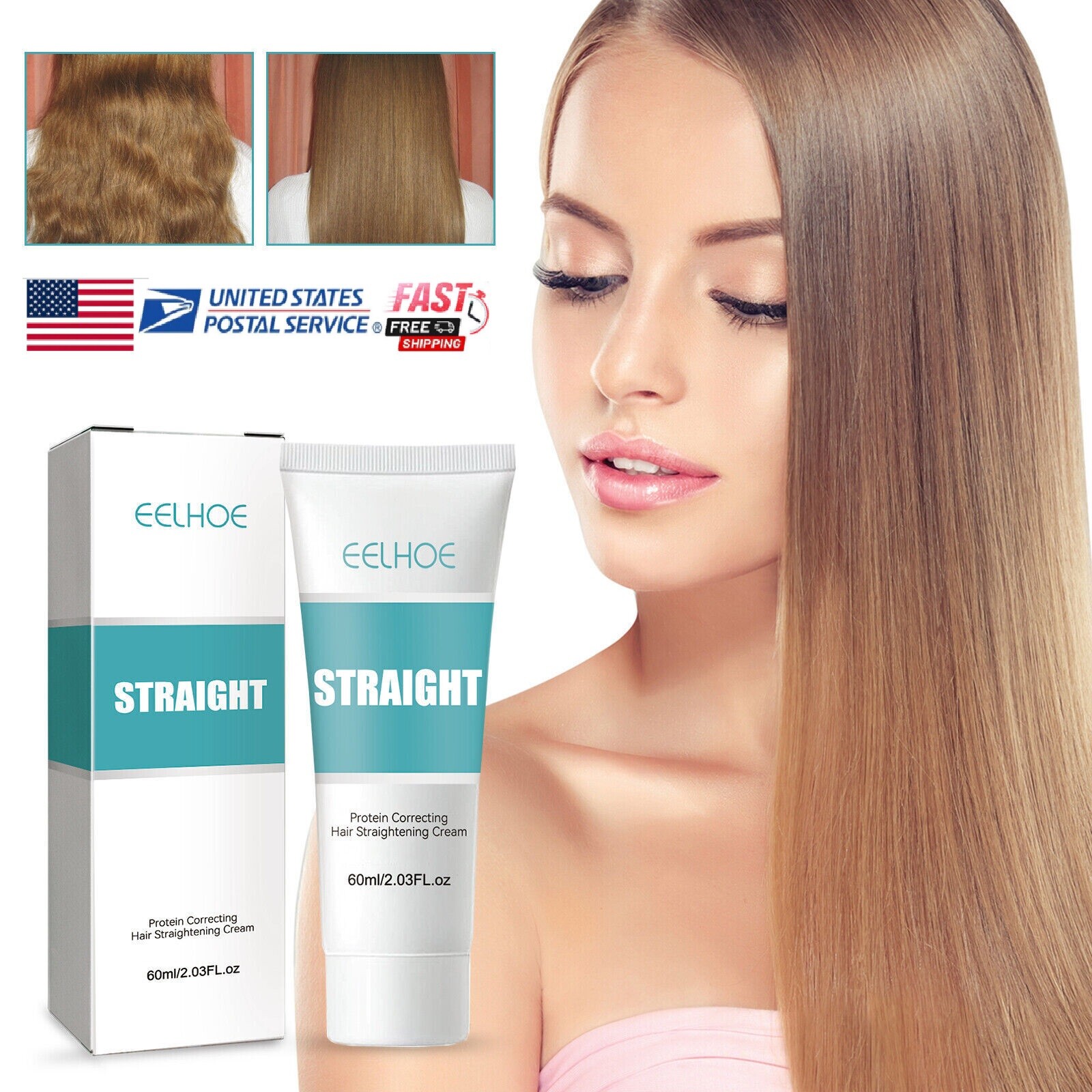 1/2x Protein Hair Straightening Cream Silk & Gloss Hair Straightening Cream 60ml
