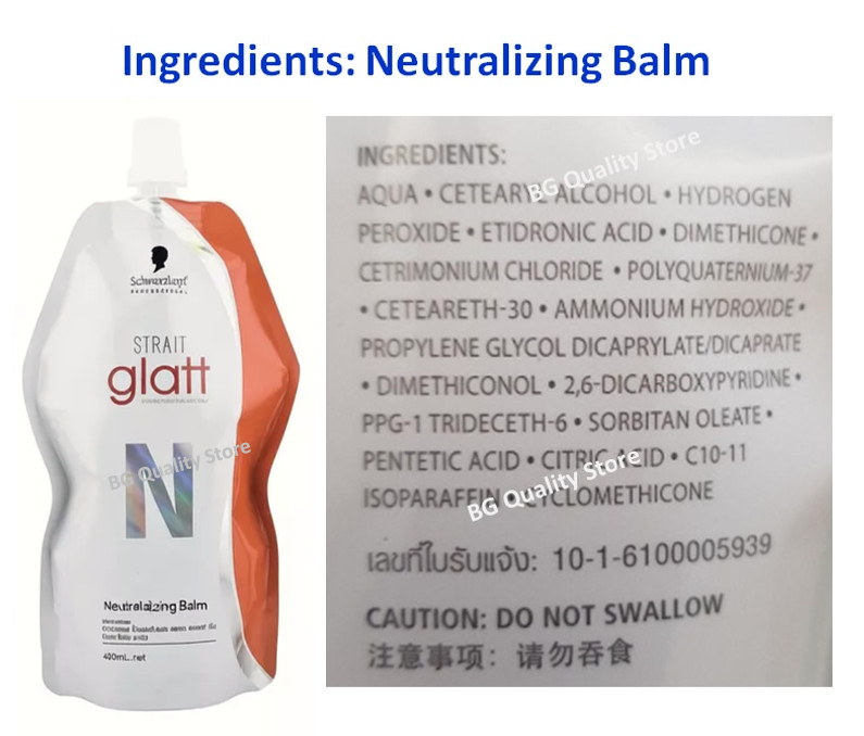 Glatt Hair Straightening Cream 400ml 2 Formula For Colored Porous Sensitize Hair