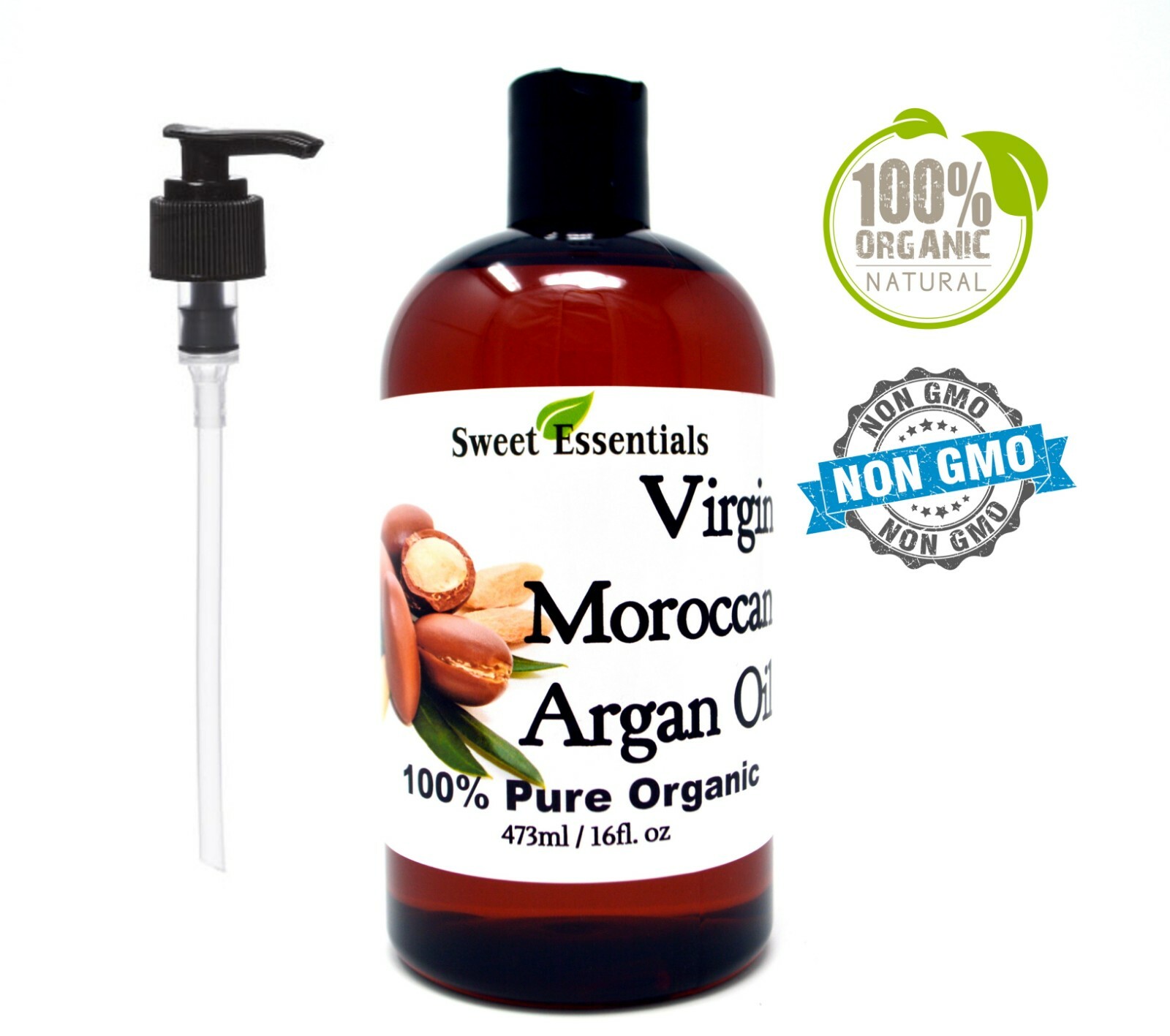 Organic Unrefined Moroccan Argan Oil | 16oz | Imported From Morocco | 100% Pure