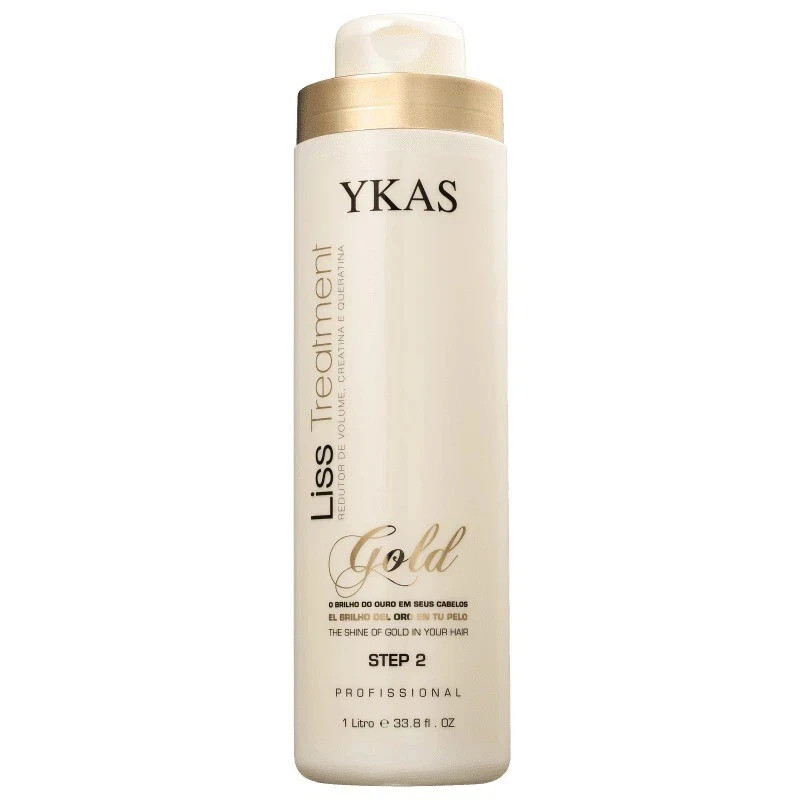 YKAS Gold Liss Brazilian Keratin Hair Straightening Kit 2x1L