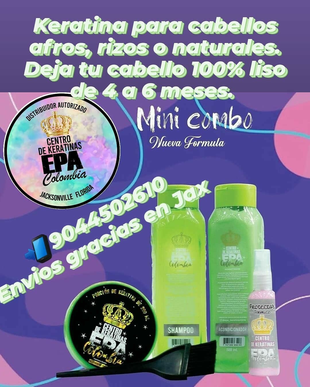 KitKeratina de 200ml,Shampu y acondicionador de 500ml mas splash termofijdor