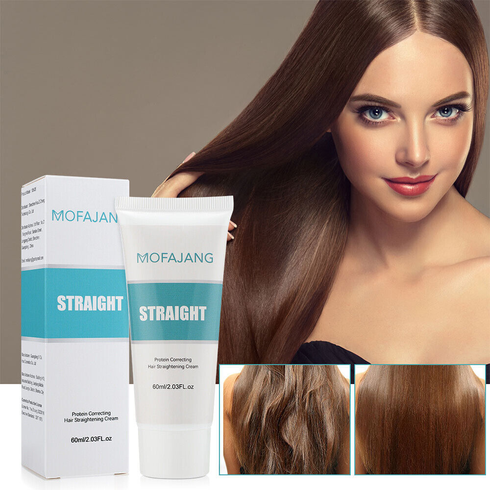 2X Protein Hair Straightening Cream Silk Gloss Smooth Rough Hair Repair Straight