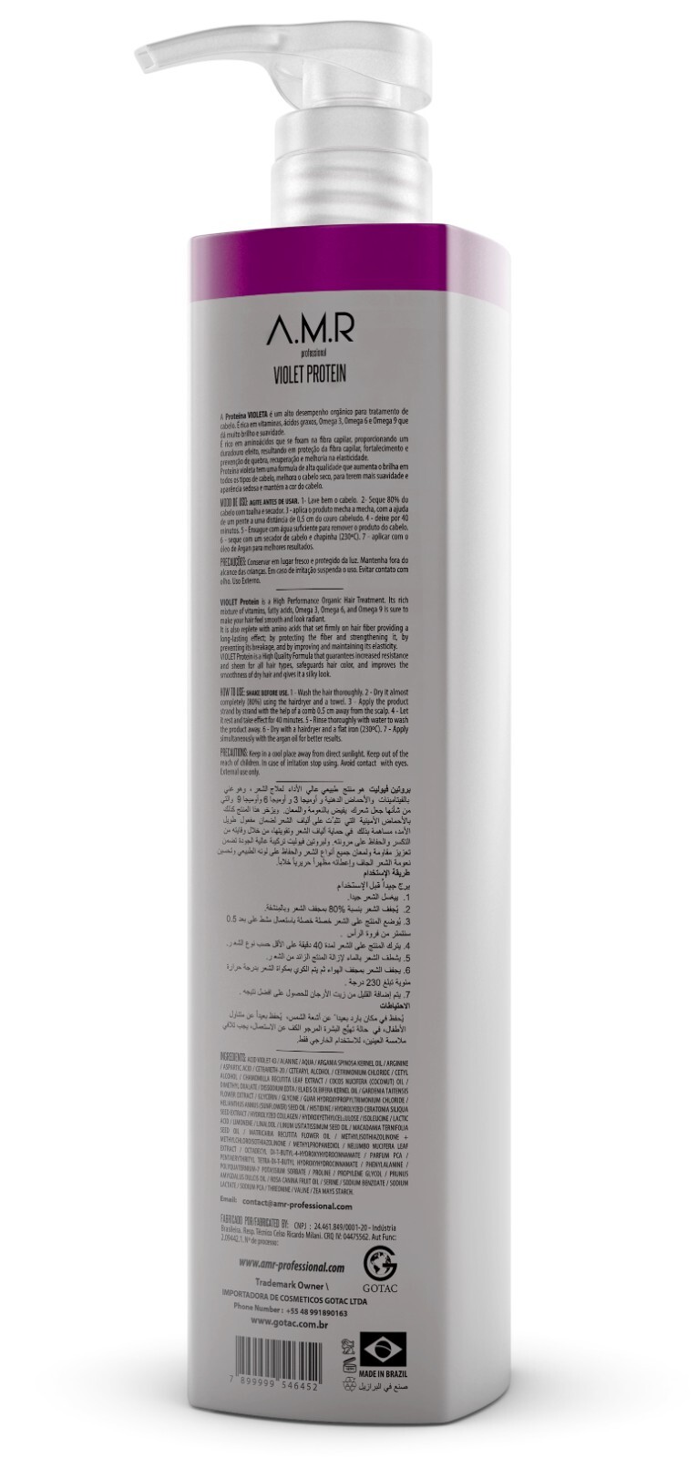 Violet Protein Hair Brazilian Treatment Formaldehyde Free
