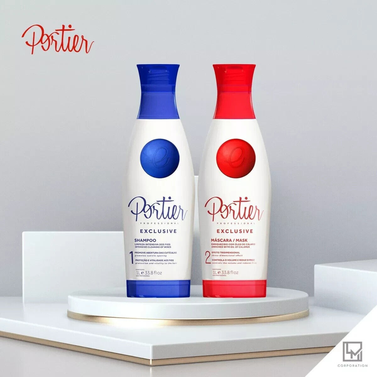 Portier Exclusive – Professional Treatment 2x1L/33.8 fl.oz Keratin Of Brazilian