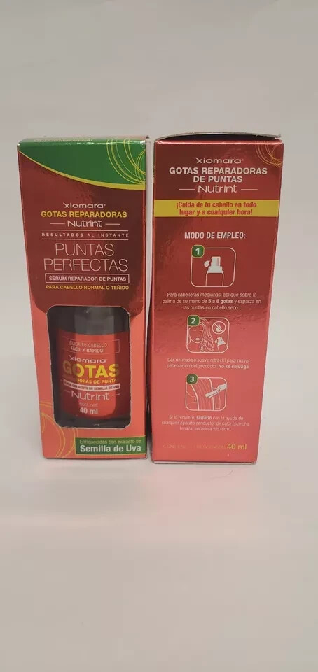 X2 XIOMARA GOTAS REPARADORAS PUNTAS PERFECTAS c/ ACEITE DE SEMILLA UVA 40ml each