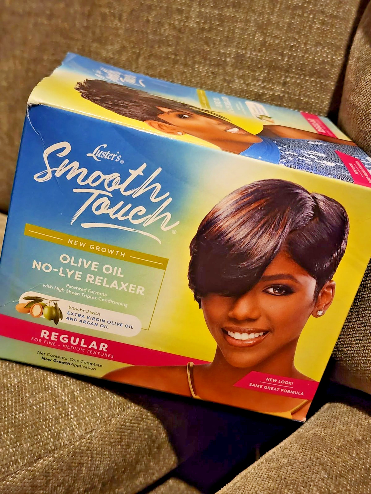 Luster’s Smooth Touch Olive Oil No-Lye Relaxer for Fine Medium Hair