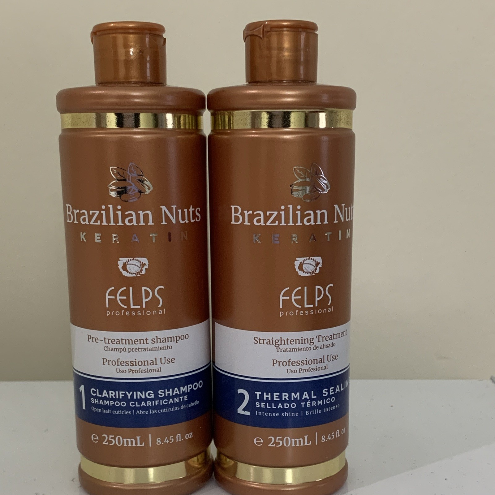 Felps Professional Brazilian Nuts Keratin Shampoo & Thermal Sealing 8.45oz