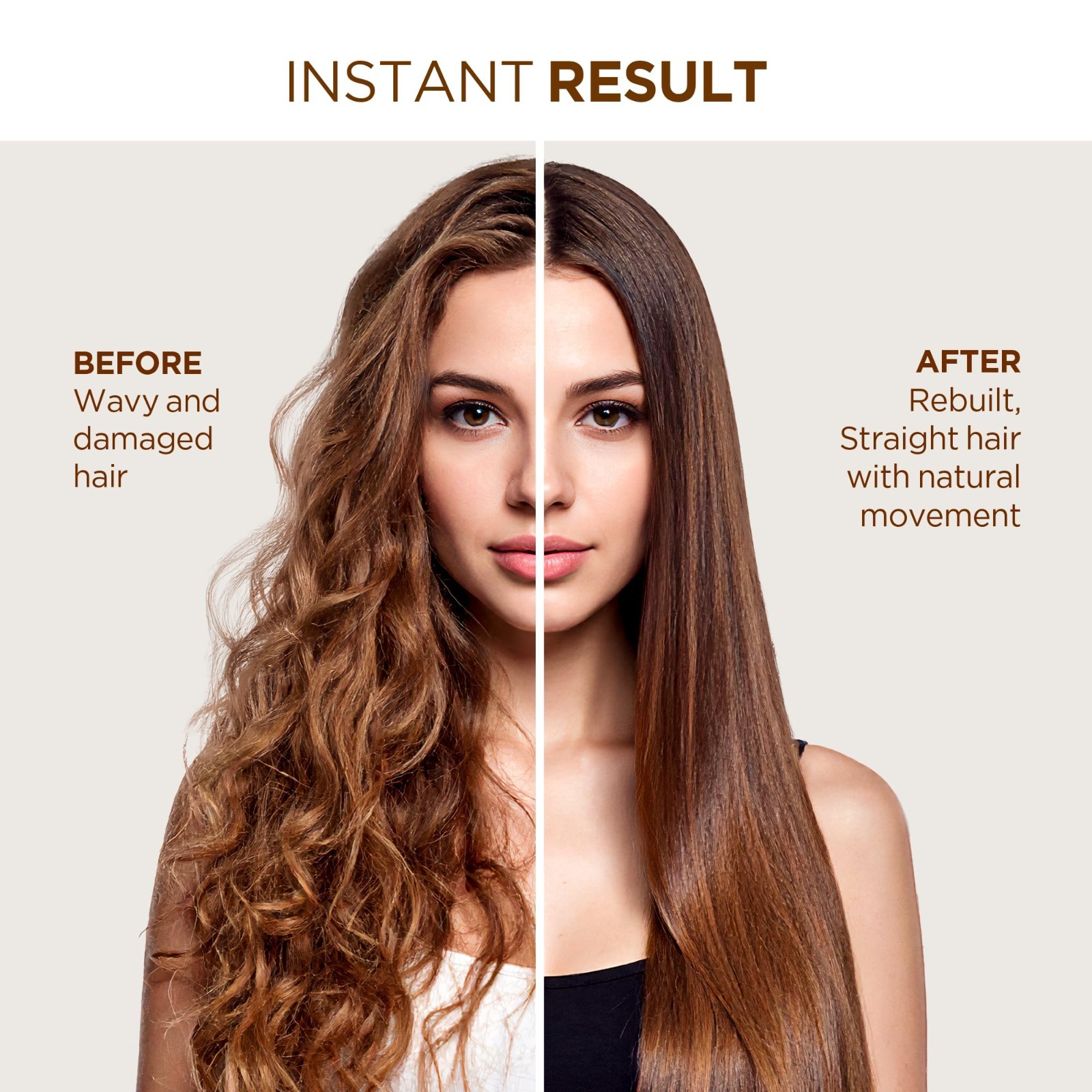 Frizz Control Hair Straightening Kit – At-Home Keratin Treatment, Vegan, 12 Week