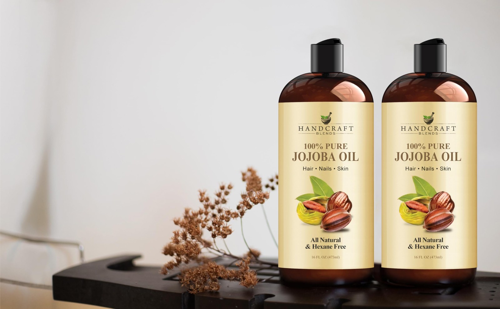 Jojoba Oil – Cold-Pressed 16 Fl Oz – 100% Pure and Natural Premium Grade Carr…
