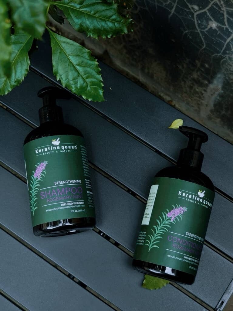 Keratin queen Rosemary Set Of 4 ; Shampoo, Conditioner, Mask And Oil