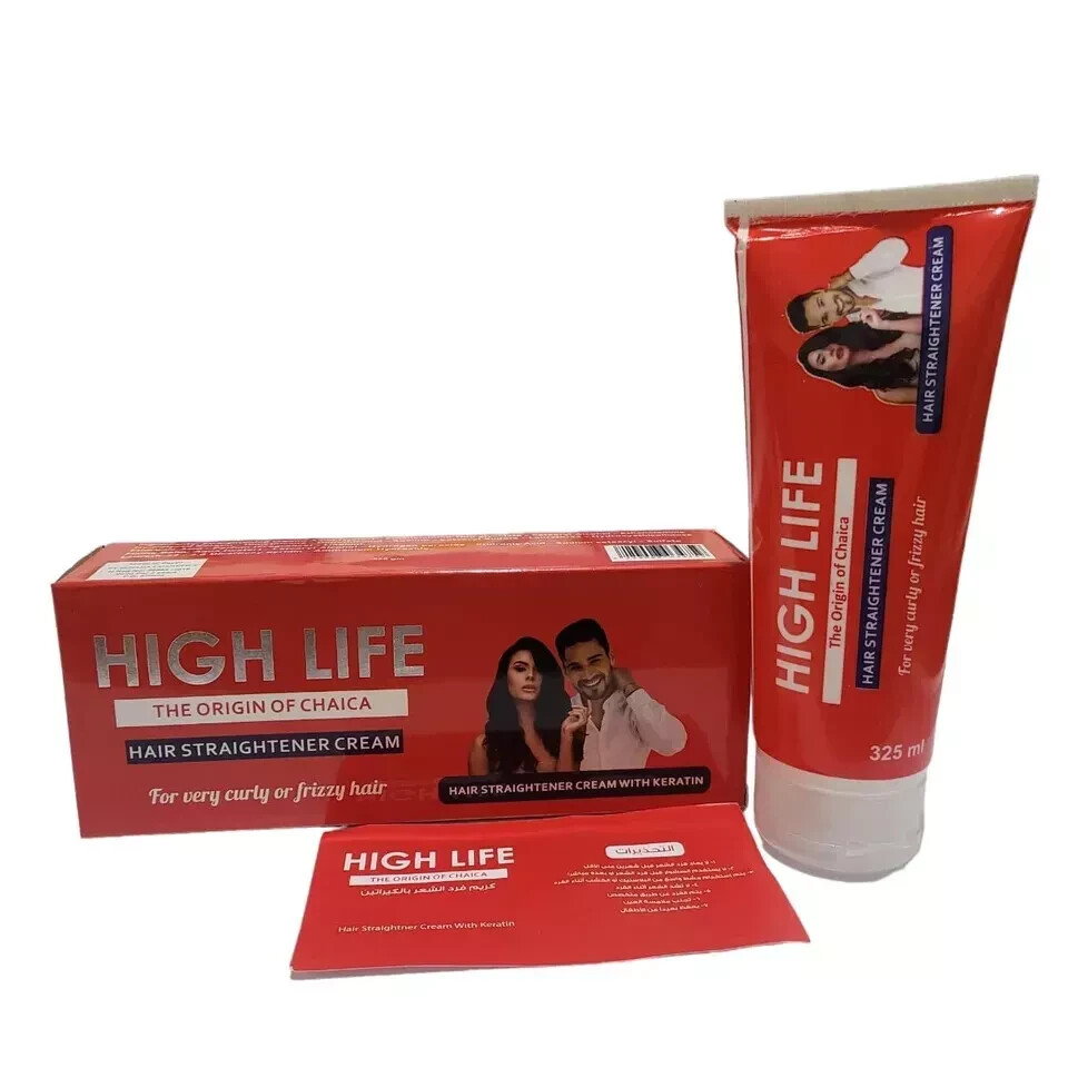 4 pcs HIGH LIFE STRONG Hair Cream For Curly or Frizzy Hair Same Glatt 325 gm