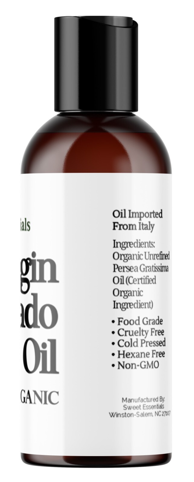 Organic Unrefined Avocado Oil | 2oz | Imported From Italy | 100% Pure