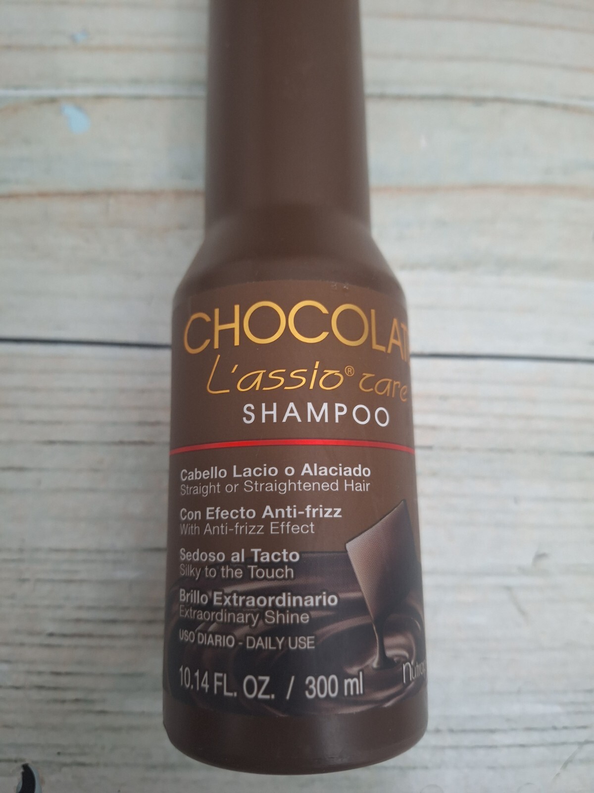 Shampoo Chocolate L’assio Care Straightened Hair 10oz Cabello Lacio Sedoso